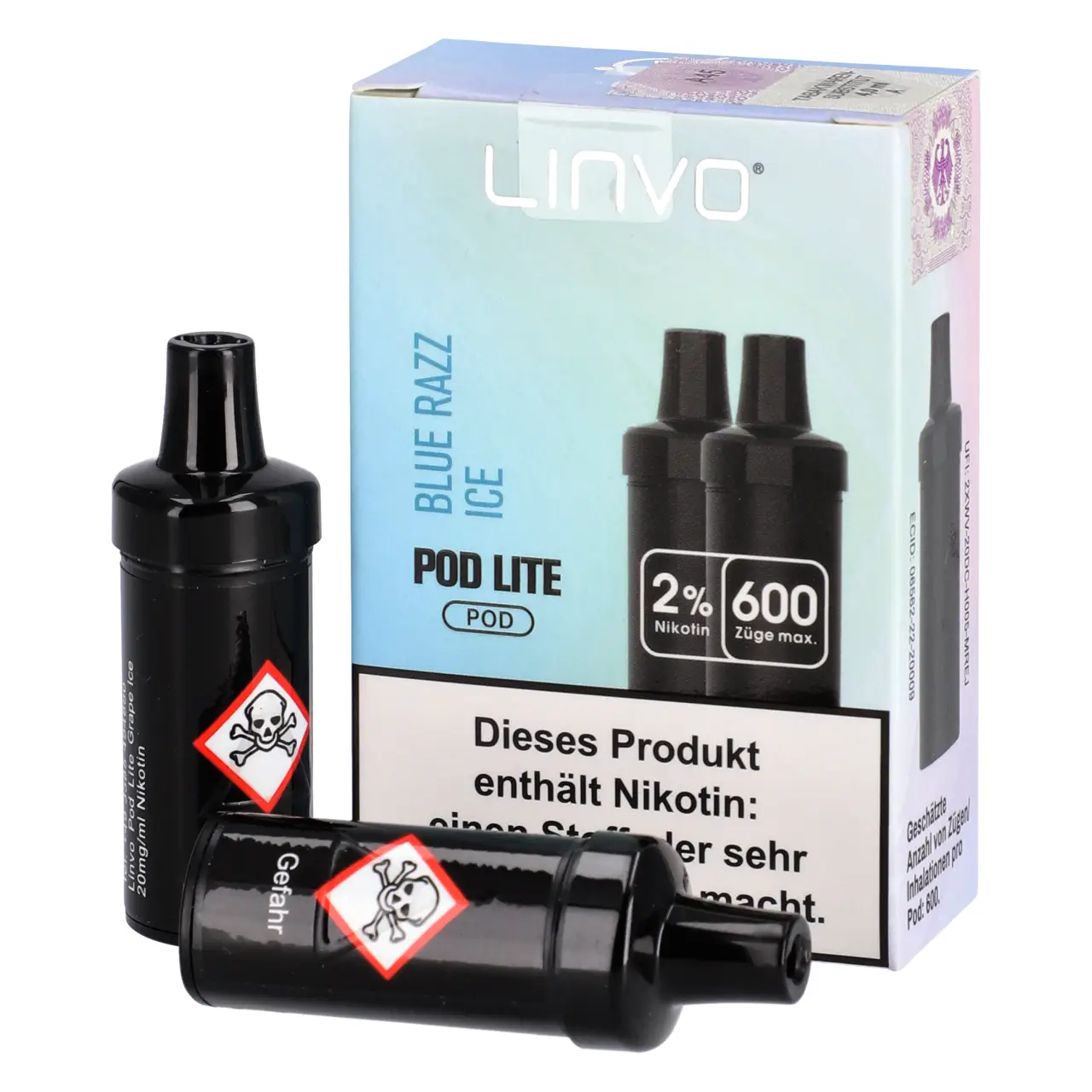 Blue Razz Ice - Linvo Pod Lite Prefilled Pod - 2er Packung