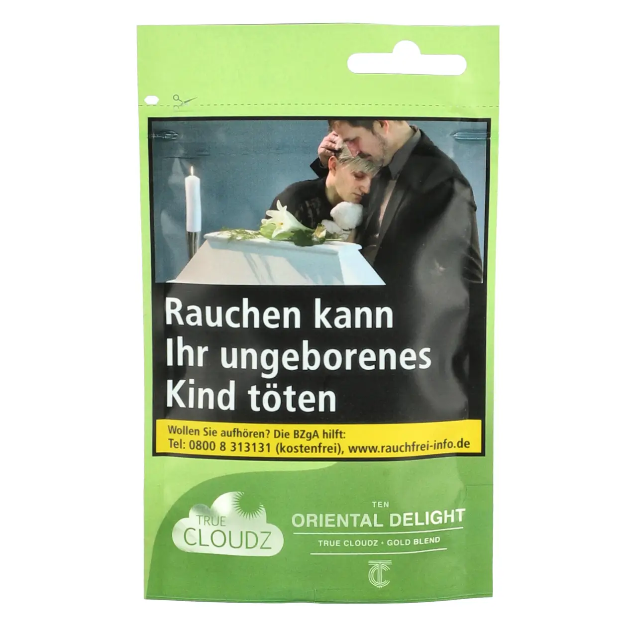 True Cloudz Pistazie Saffran (Ten / Oriental Delight) Gold Blend Shisha Tabak, 25g True Cloudz Gold Blend Shisha Tabak Oriental Delight - Pistazie Saffran - 25g