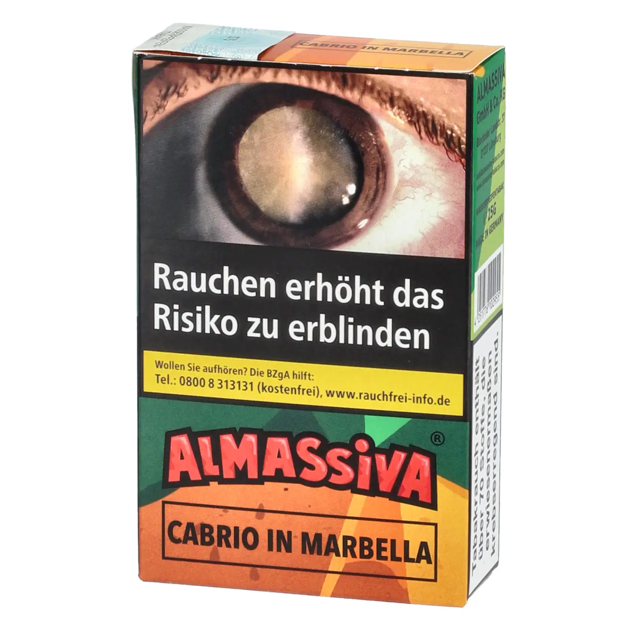 Almassiva Tabak Cabrio in Marbella - Honigmelone Wassermelone - Shisha Tabak 25g Almassiva Shisha Tabak Cabrio in Marbella - Honigmelone Wassermelone - 25g