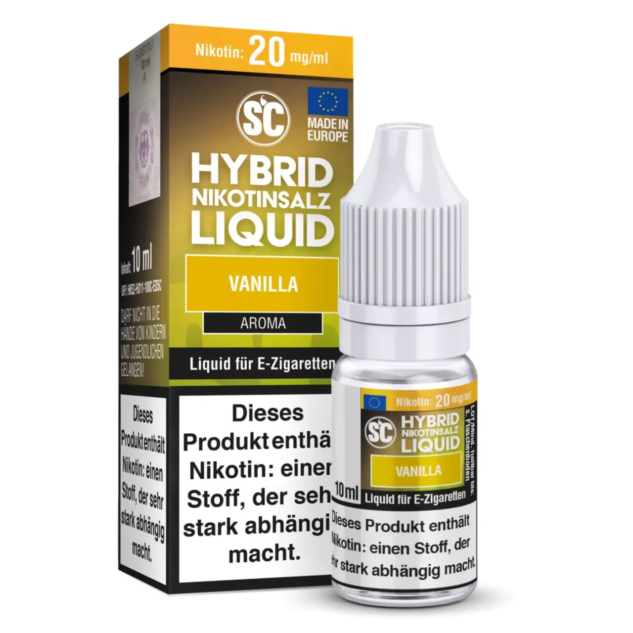 SC Vanille (Vanilla) Hybrid Nikotinsalz Liquid, 10ml Vanilla - SC Hybrid Nikotinsalz Liquid 10ml