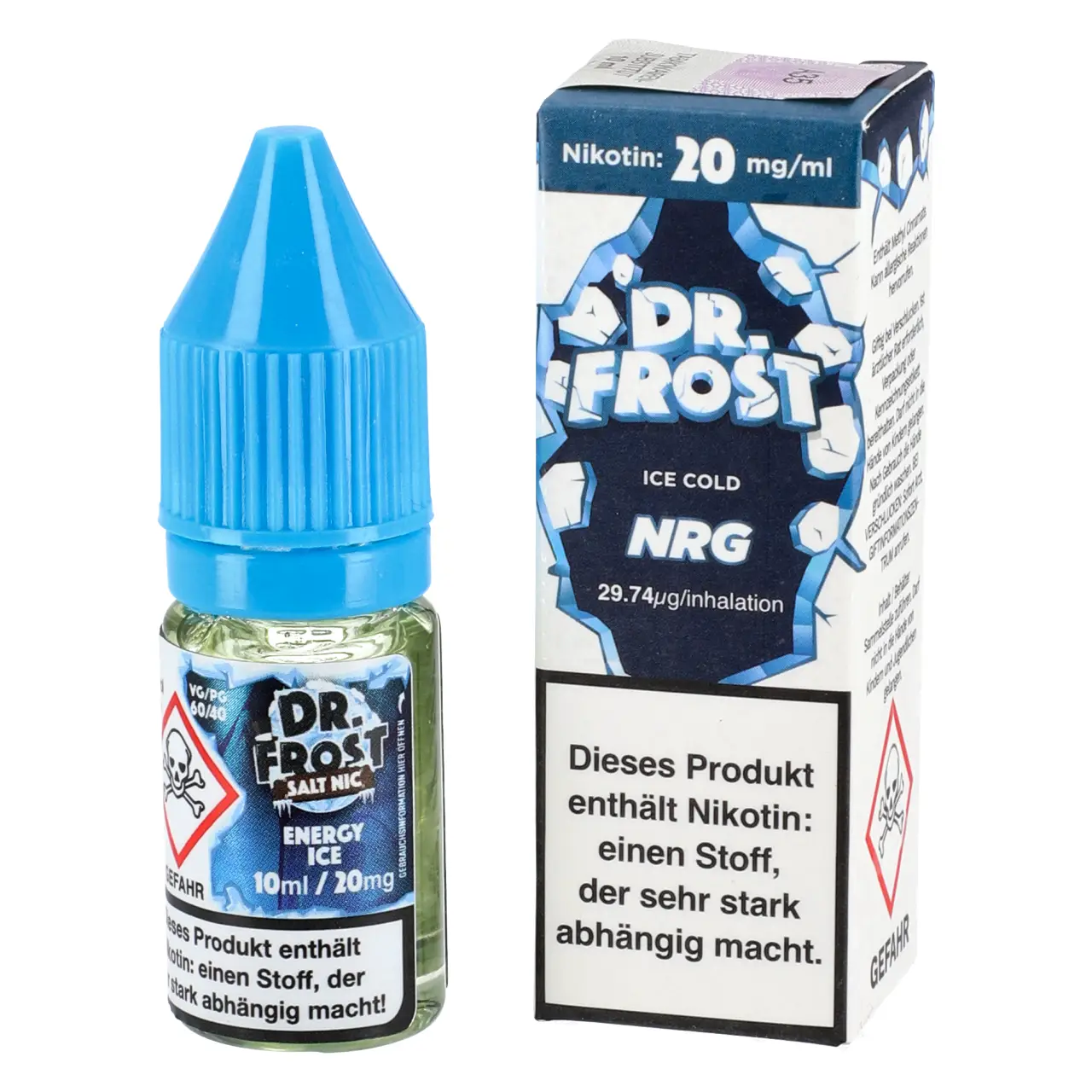 Ice Cold NRG - Dr. Frost Nikotinsalz Liquid für Mehrweg Vape - 10ml