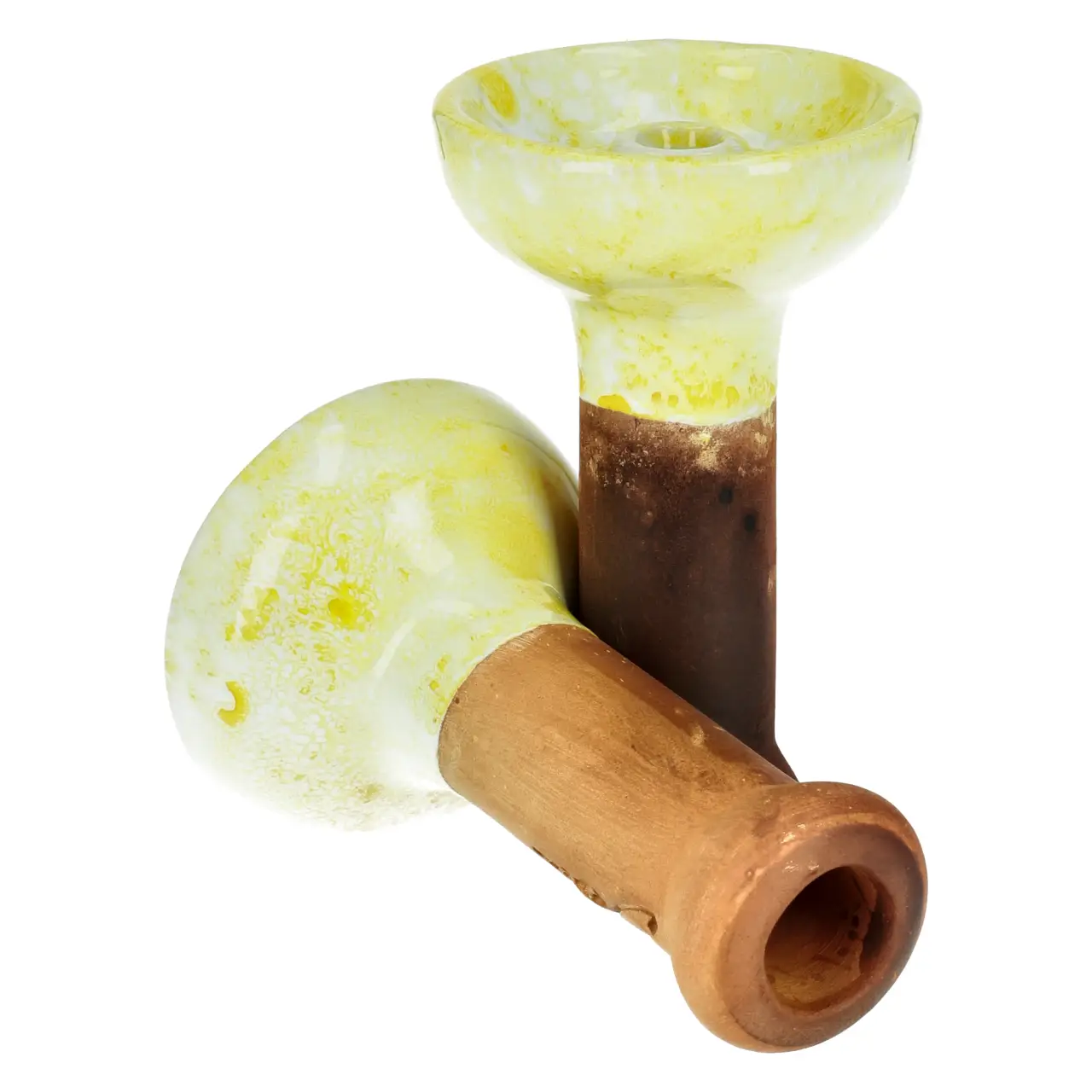 Denka Bowl Einloch Phunnel Weiß-Gelb von Hinten