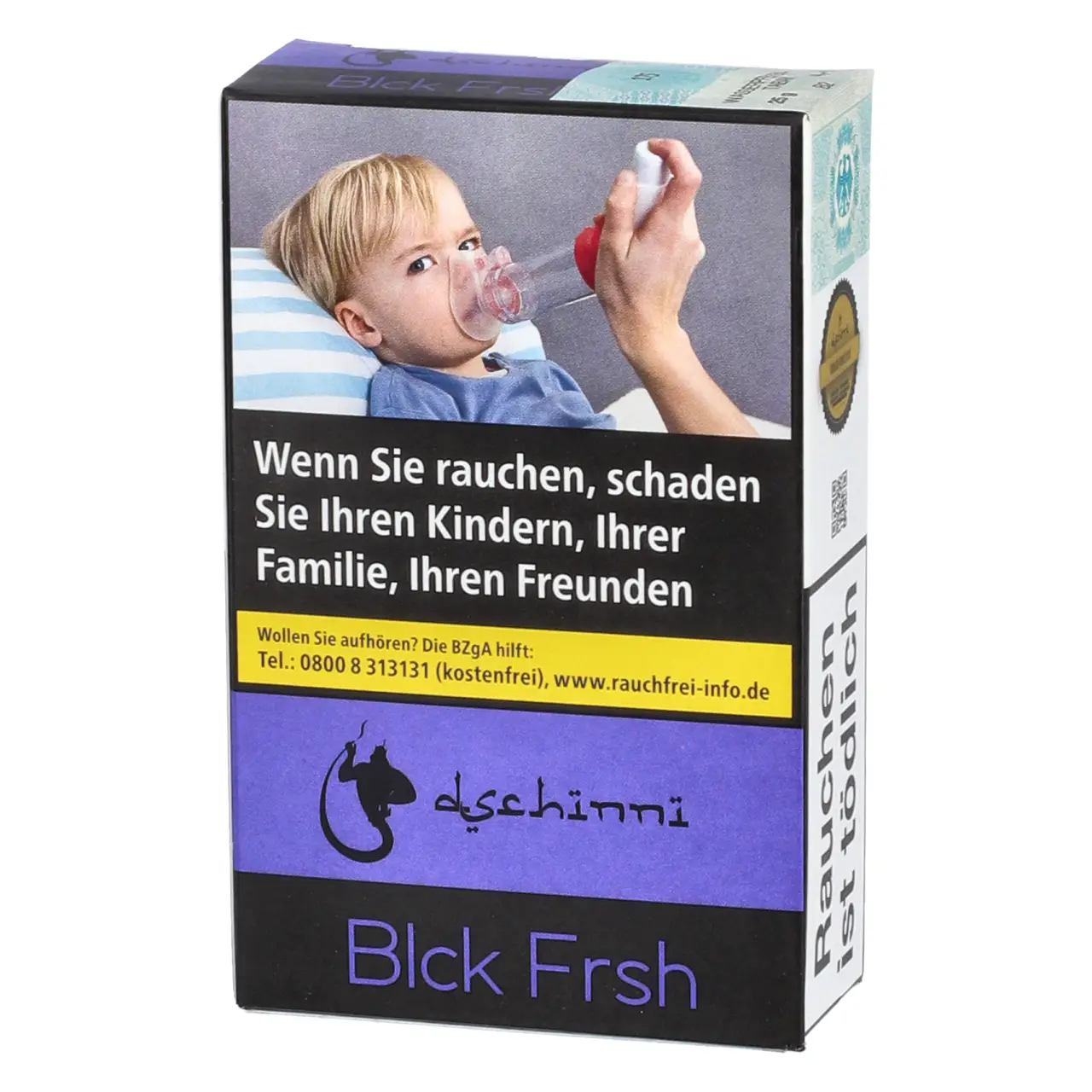 Dschinni Shisha Tabak Blck Frsh - schwarze Traube Minze - 25g