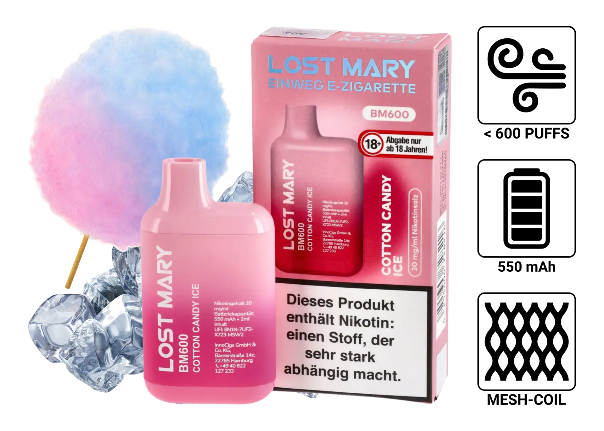 Lost Mary Vape Cotton Candy Ice