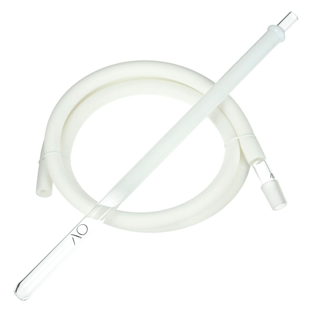 SHWD14261 AO Schlauchset XL Glas Weiß Colored Round, ca. 1,90 Meter lang