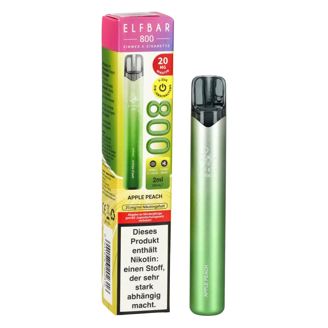 Elfbar 800 Apple Peach Einweg Vape