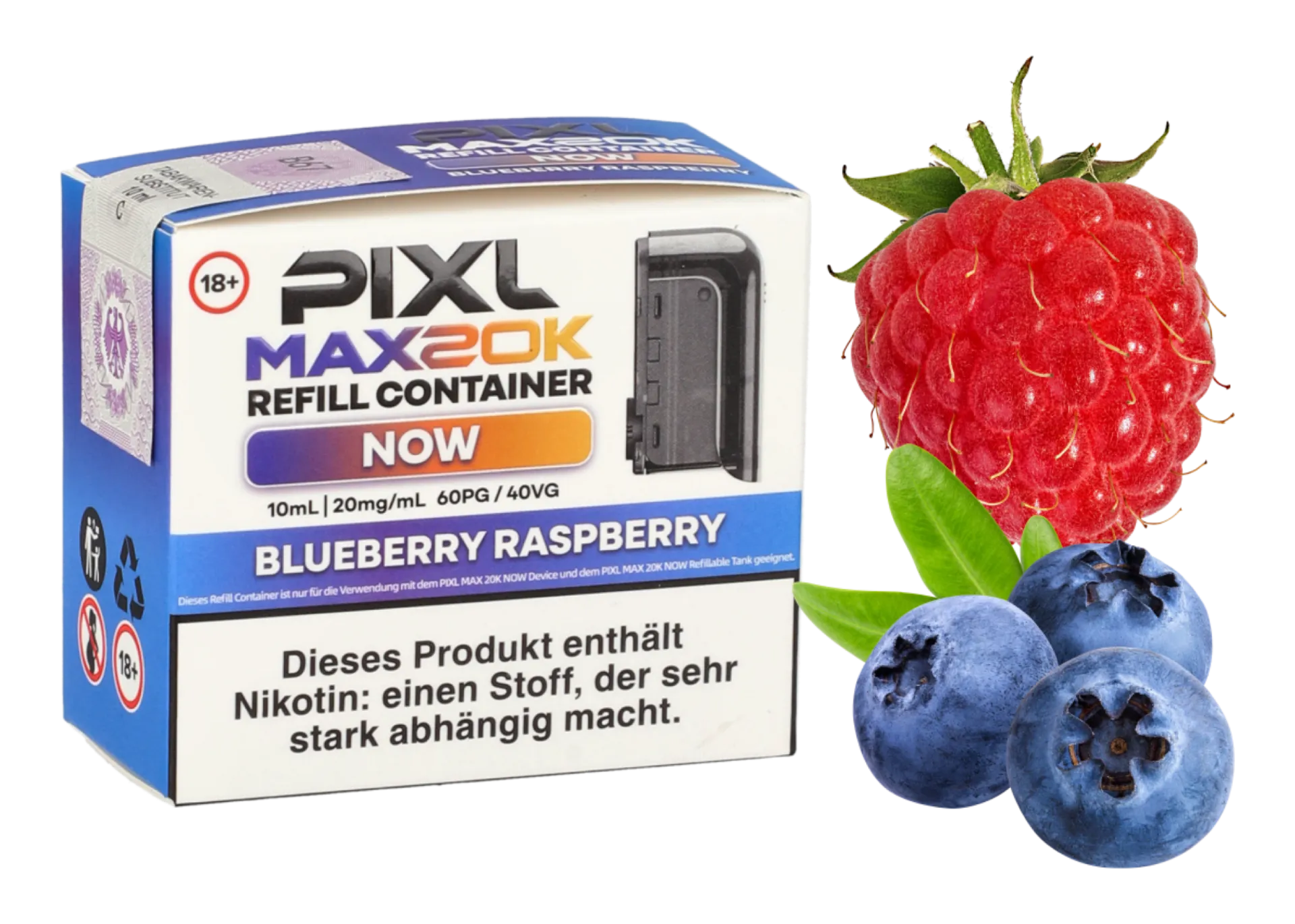 Pixl Vape Max 20K Now Blueberry Raspberry
