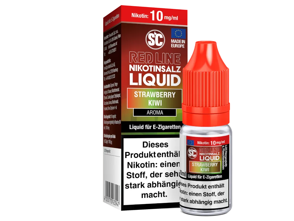 SC Red Line Erdbeere Kiwi (Strawberry Kiwi) Nikotinsalz Liquid, 10ml SC Red Line Strawberry Kiwi Liquid
