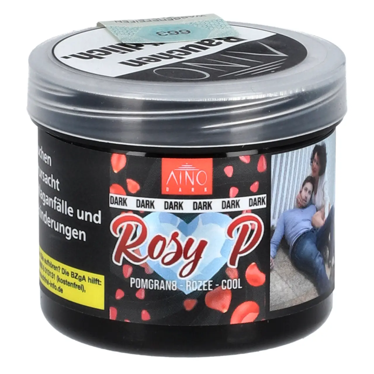 Aino Dark Blend Granatapfel Rose Ice (Rosy P) Shisha Tabak, 25g Aino Dark Blend Shisha Tabak Rosy P - Granatapfel Rose Ice - 25g