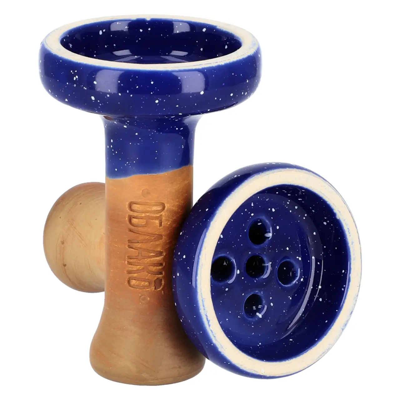 Oblako Killer Bowl Glazed Blue Cosmos Tabakkopf Mehrloch Oblako Killer Bowl Glazed Blue Cosmos von Vorne