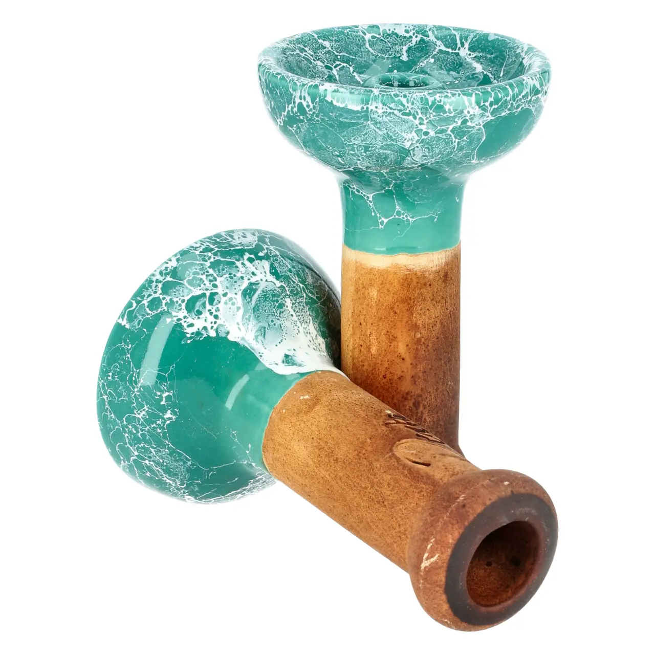 Denka Bowl Einloch Phunnel Türkis-Weiß von Hinten