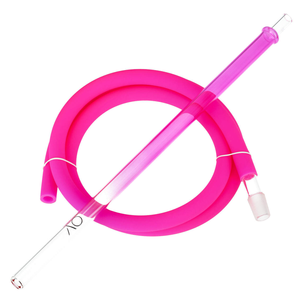 SHWD14259 AO Schlauchset XL Glas Pink Colored Round, ca. 1,90 Meter lang