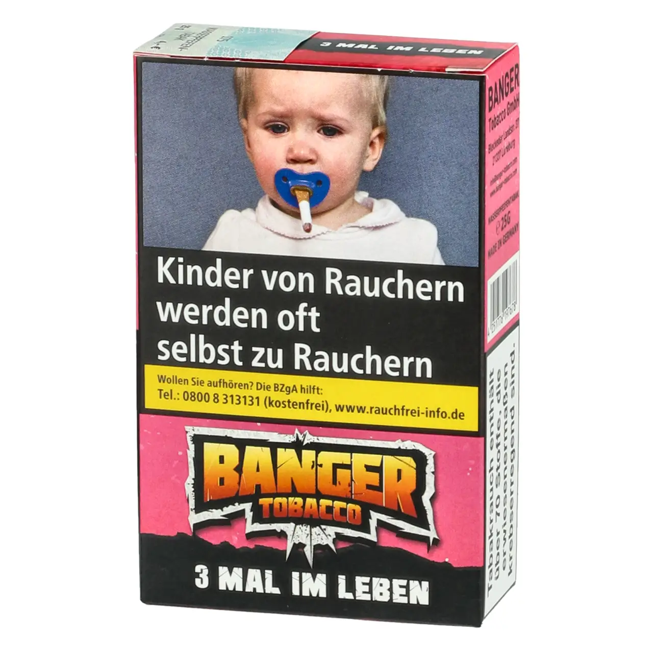 Banger Tobacco Ananas Maracuja Mango (3 Mal im Leben) Shisha Tabak, 25g Banger Shisha Tabak 3 Mal im Leben - Ananas Maracuja Mango - 25g