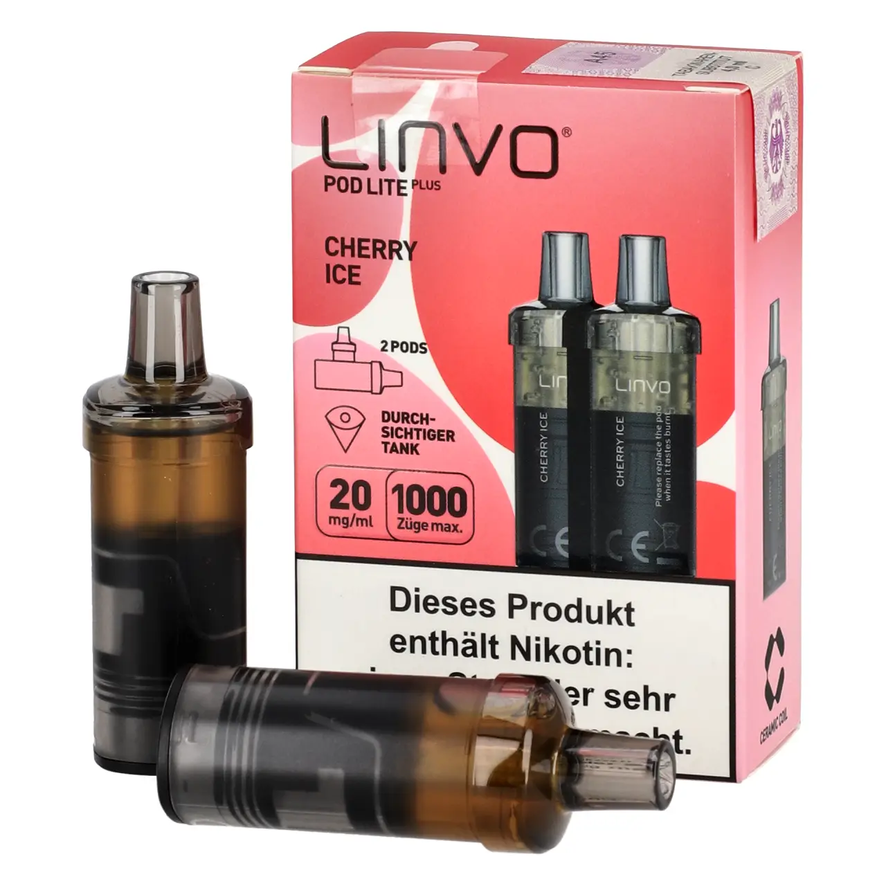 Cherry Ice - Linvo Pod Lite Plus Prefilled Pod - 2er Packung