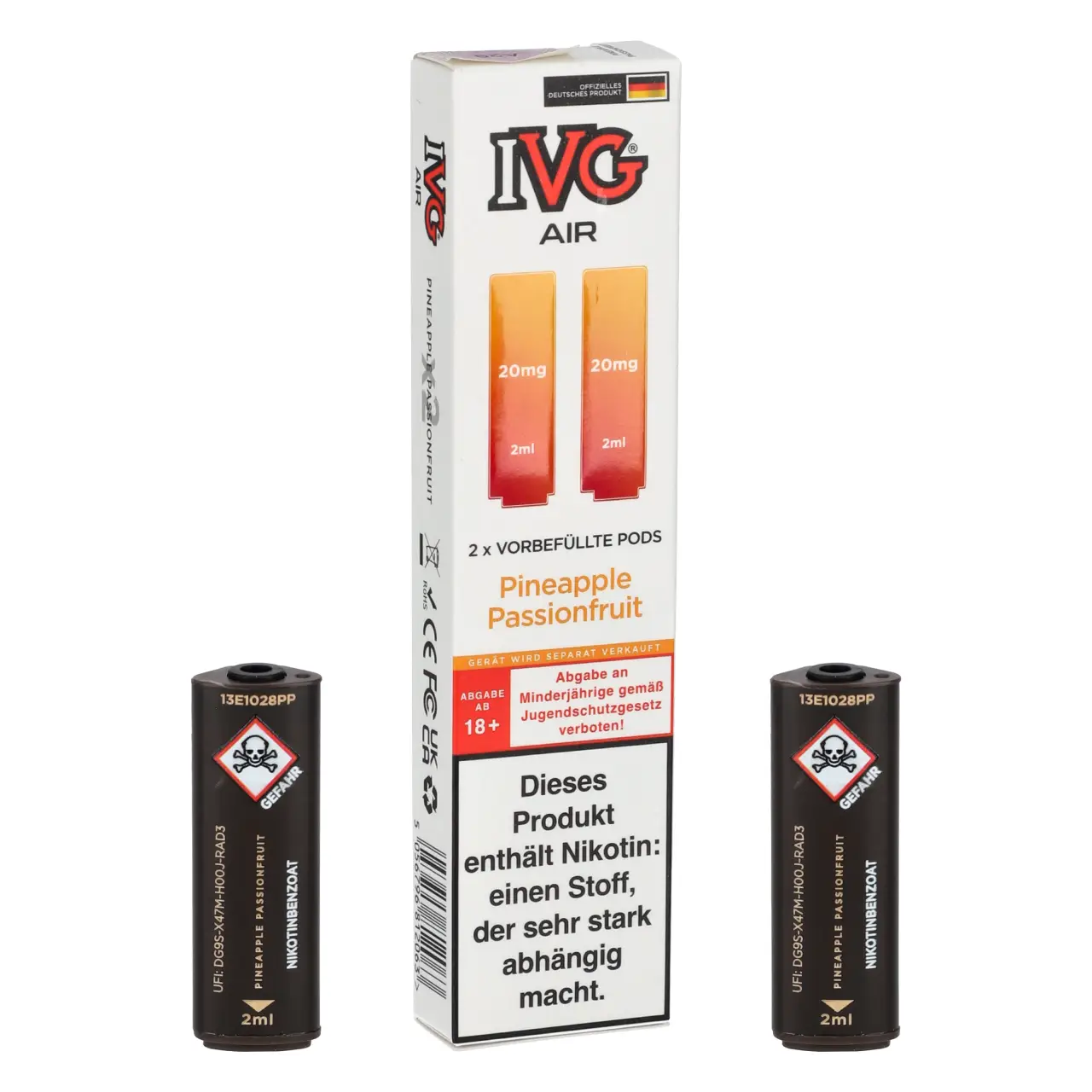 IVG Air Ananas Maracuja (Pineapple Passionfruit) Pods, 2-er Packung IVG Air Pods Pineapple Passionfruit