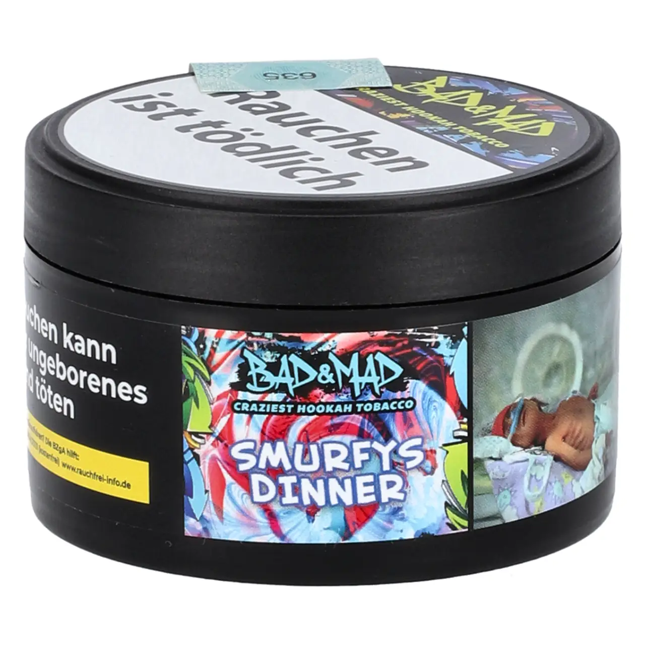 Bad & Mad Waldbeere Bonbon (Smurfys Dinner) Shisha Tabak, 25g Bad & Mad Shisha Tabak Smurfys Dinner - Waldbeere Bonbon - 25g