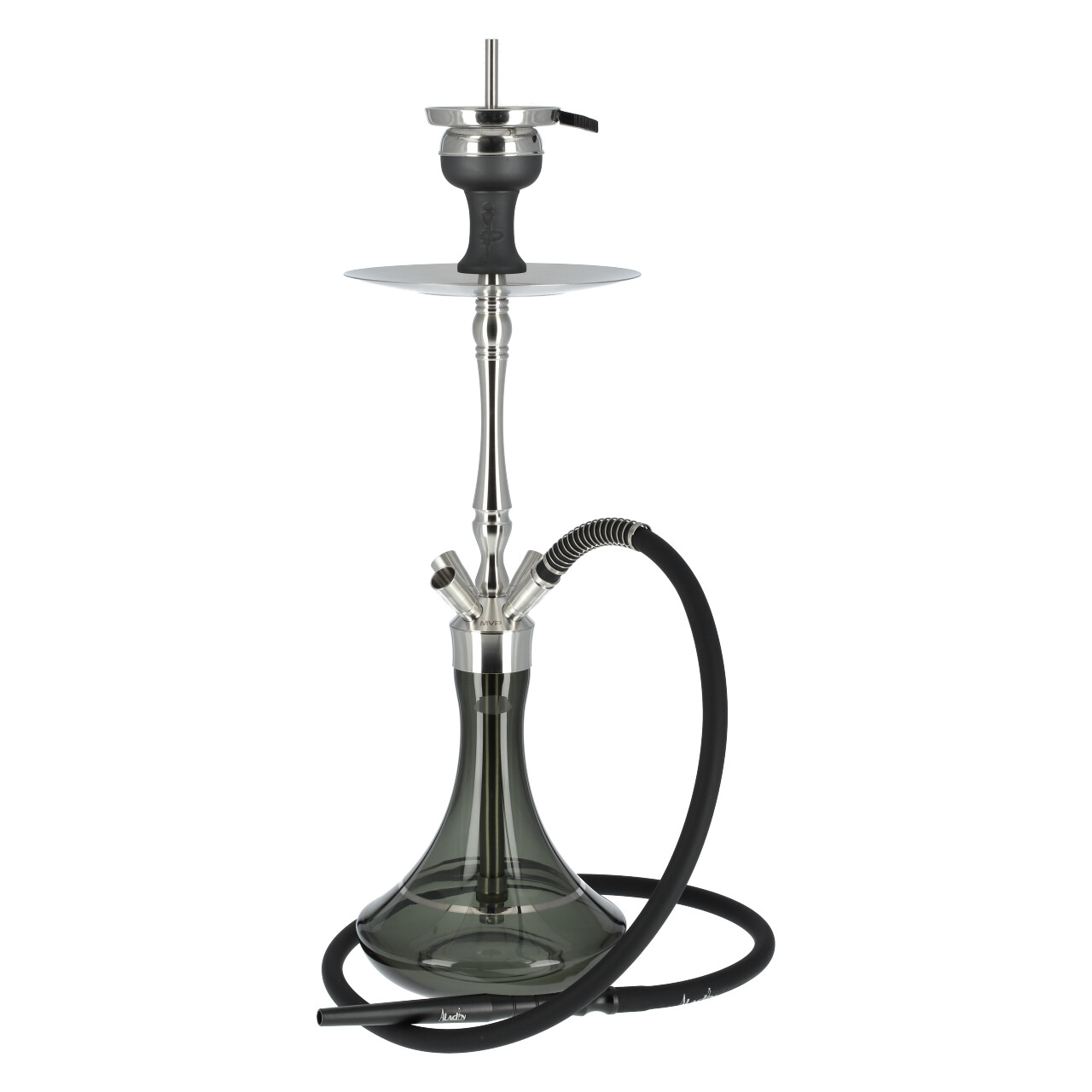 Aladin MVP 550 Edelstahl Shisha Black, 55 cm hoch
