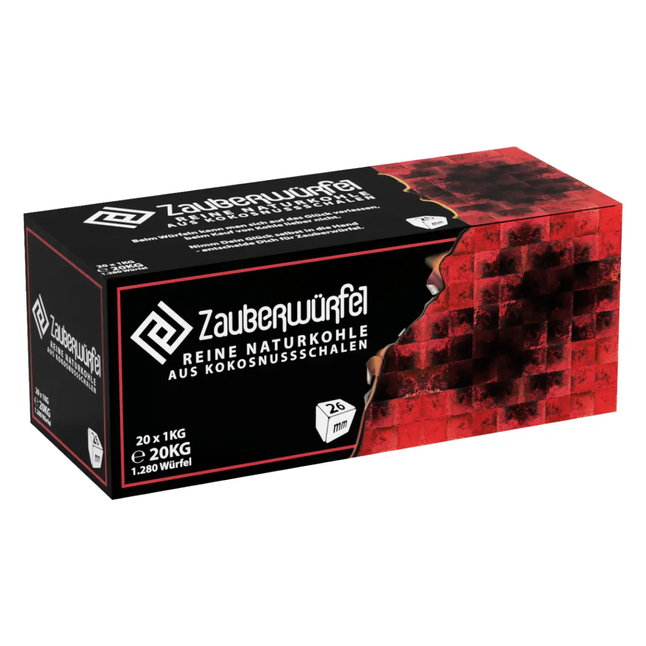 Magic Shisha Naturkohle by Zauberwürfel, 26mm, 20kg