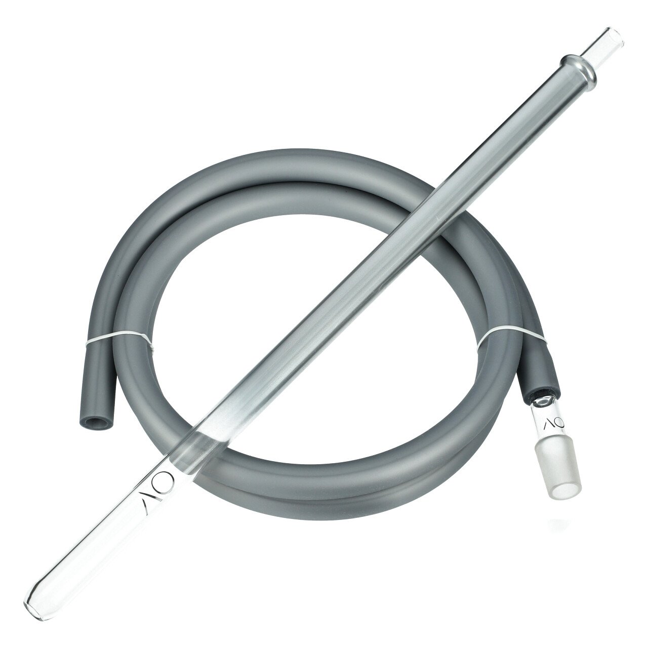 SHWD14260 AO Schlauchset XL Glas Silber Colored Round, ca. 1,90 Meter lang
