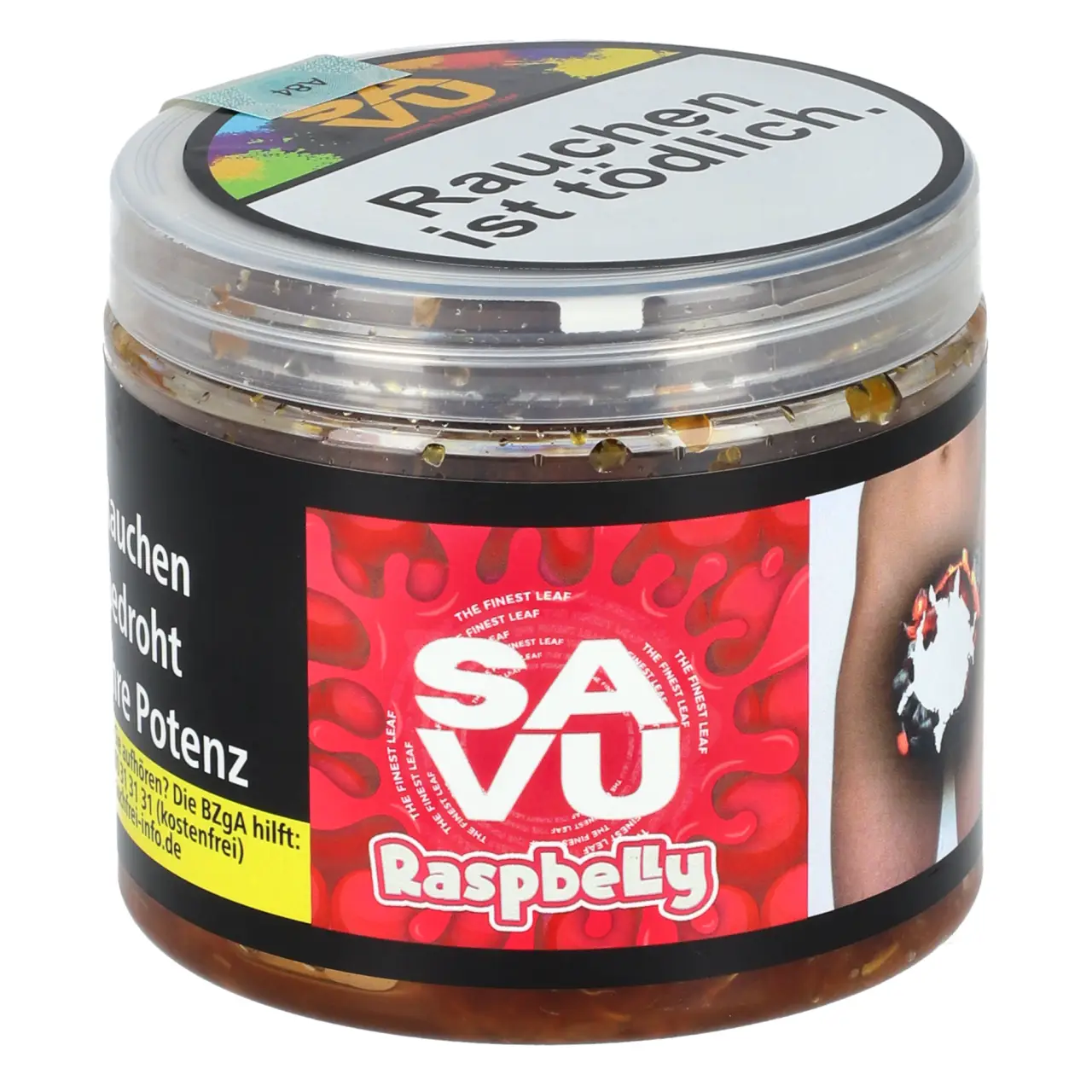 SAVU Tabak Raspbelly - Waldfrüchtemix Himbeere - Shisha Tabak 200g SAVU Raspbelly Shisha Tabak - 200g Dose