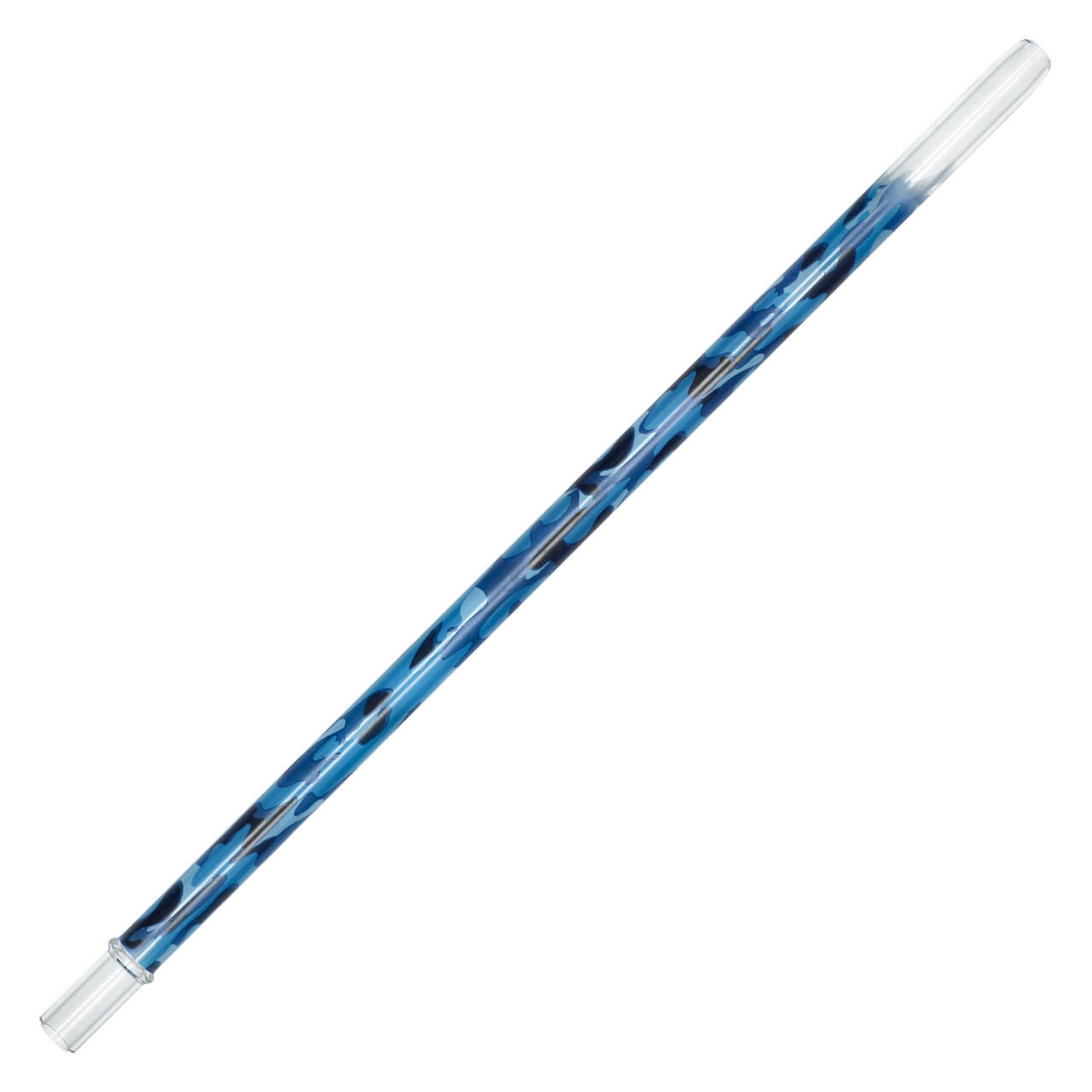 Glas-Mundstück Slight Line XL Camouflage Blau, 37 cm