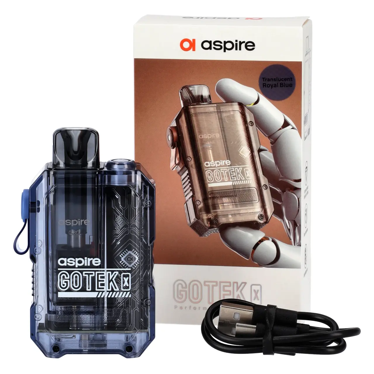 Aspire Gotek X E-Zigaretten Set in Transparent Blue