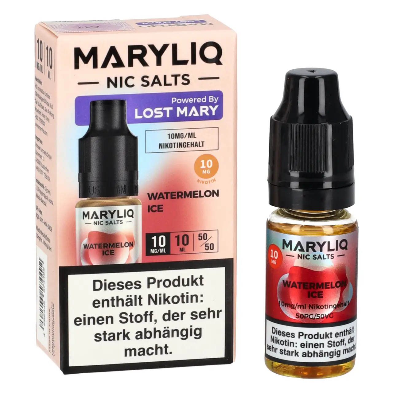 Maryliq Wassermelone Ice (Watermelon Ice) Nikotinsalz Liquid, 10ml Maryliq Watermelon Ice Nikotinsalz Liquid 10ml
