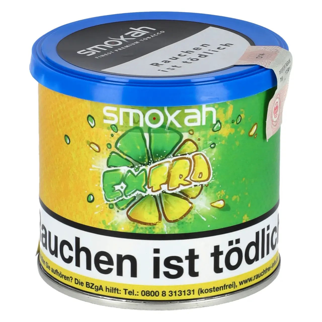 Smokah Zitrone Limette (Extro) Pfeifentabak, 75g Smokah Extro Pfeifentabak - Zitrone Minze Geschmack - 75g Dose
