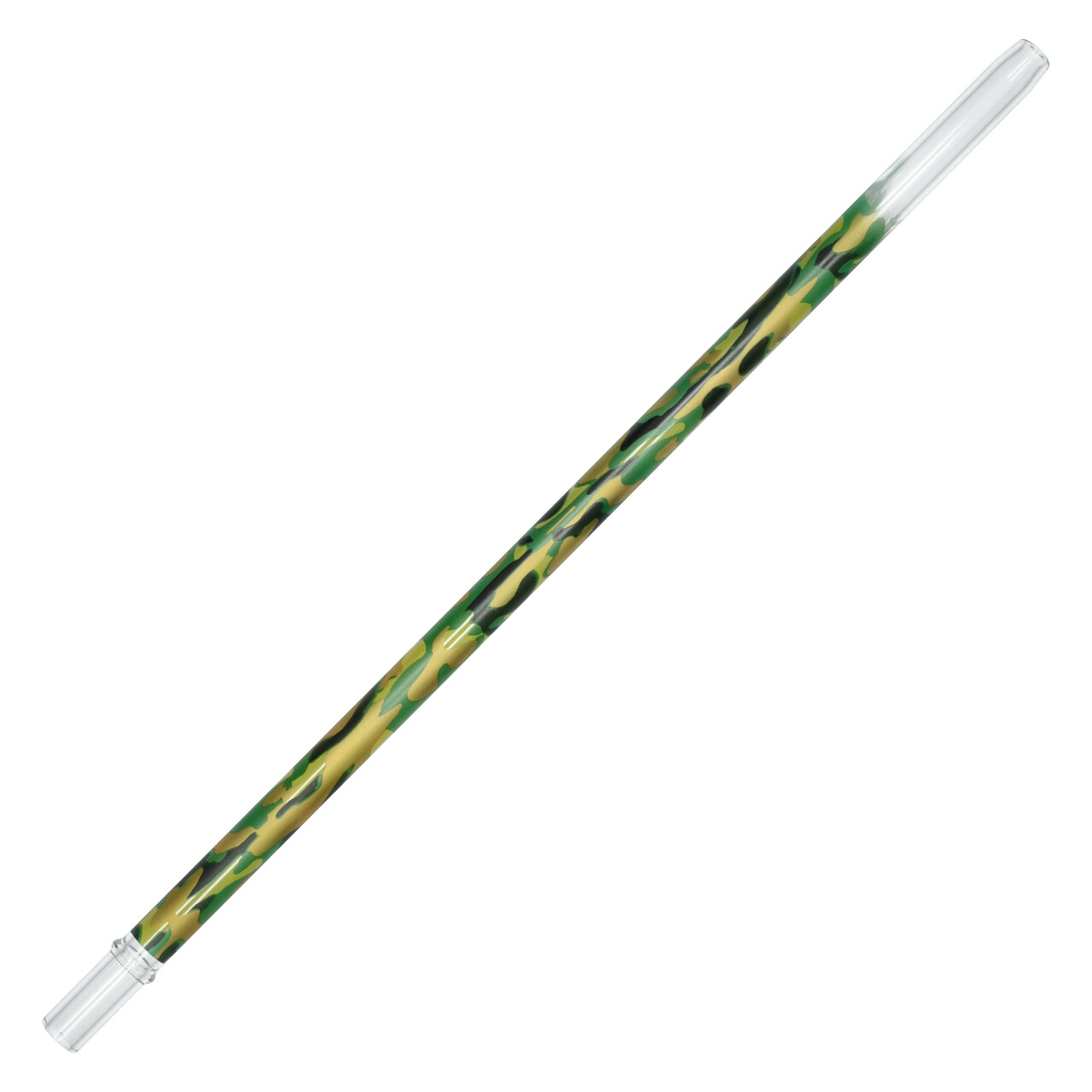 Glas-Mundstück Slight Line XL Camouflage Grün, 37 cm