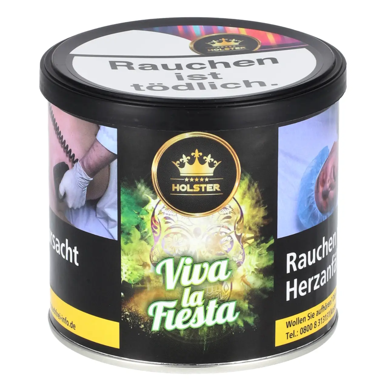 Holster Tabak Viva la Fiesta - Sternfrucht Maracuja Orange Mango - 200g Holster Tobacco Viva la Fista Shisha Tabak in der 200g Dose