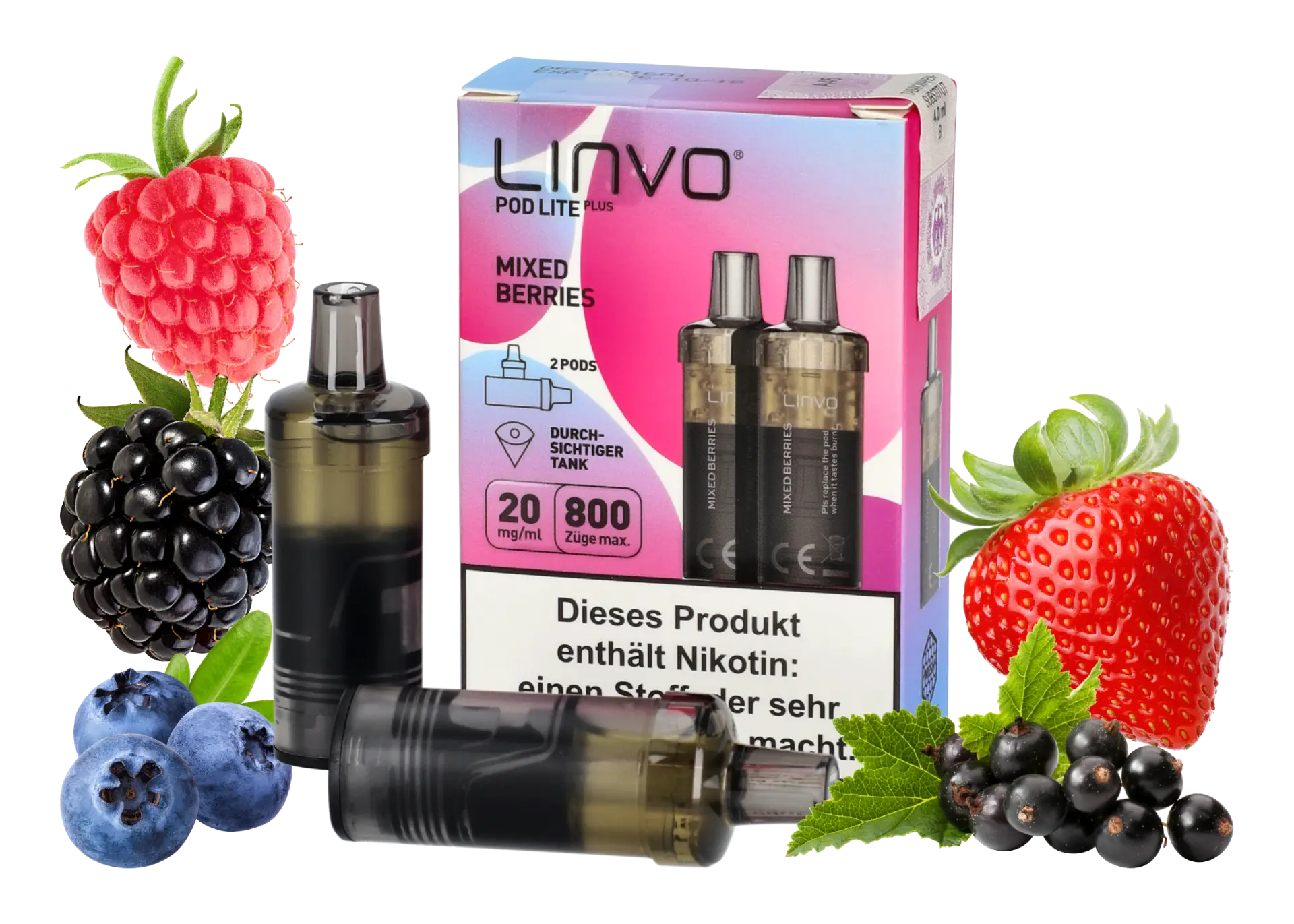 Linvo Pod Lite Plus Mixed Berries mit Fruchtbilder