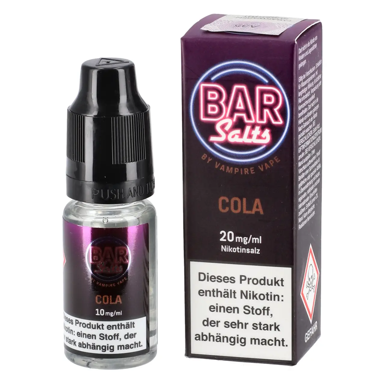 Bar Salts Cola Nikotinsalz Liquid, 10ml Cola - Bar Salts Nikotinsalz Liquid by Vampire Vape - 10ml