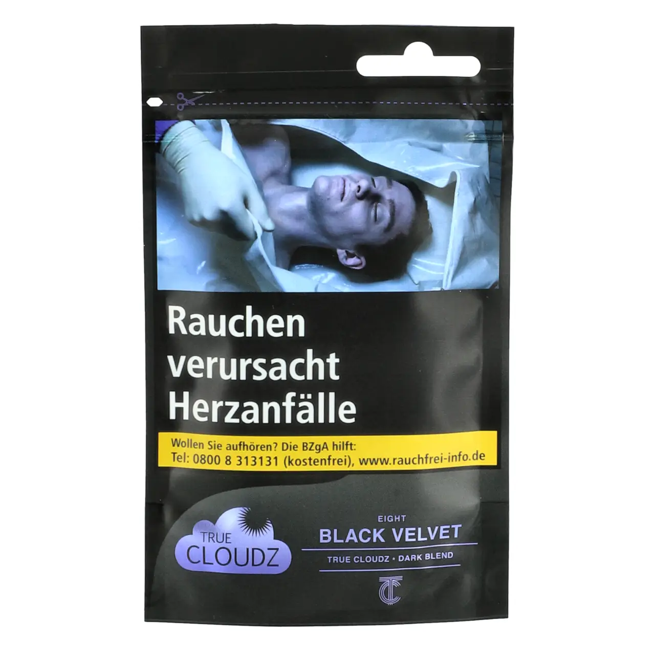 True Cloudz Dark Blend Shisha Tabak Black Velvet - schwarze Traube - 25g