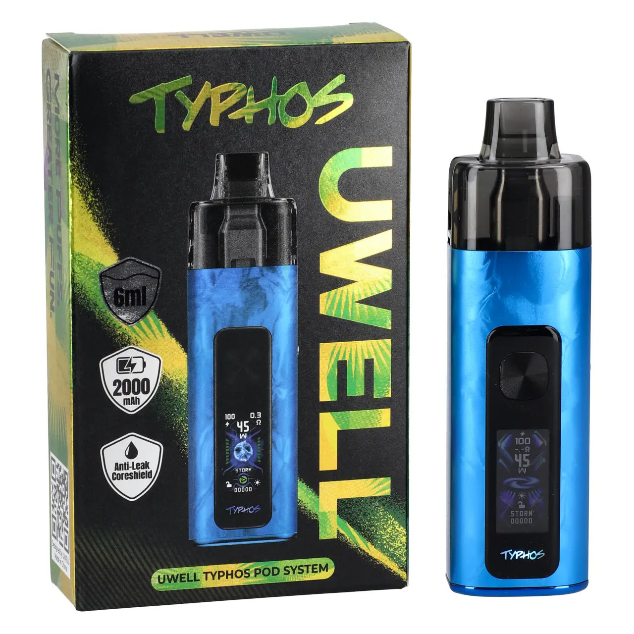 Uwell Typhos E-Zigarette - Gem Blue - mit Verpackung