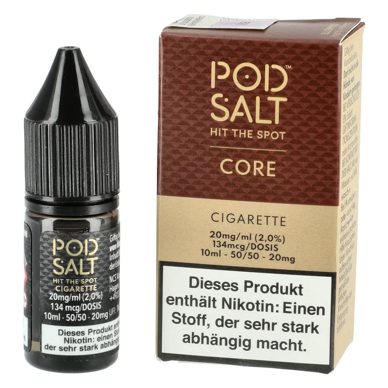 Pod Salt Core Tabak (Cigarette) Nikotinsalz Liquid, 10ml Cigarette - Pod Salt Core Nikotinsalz Liquid Flasche 10ml