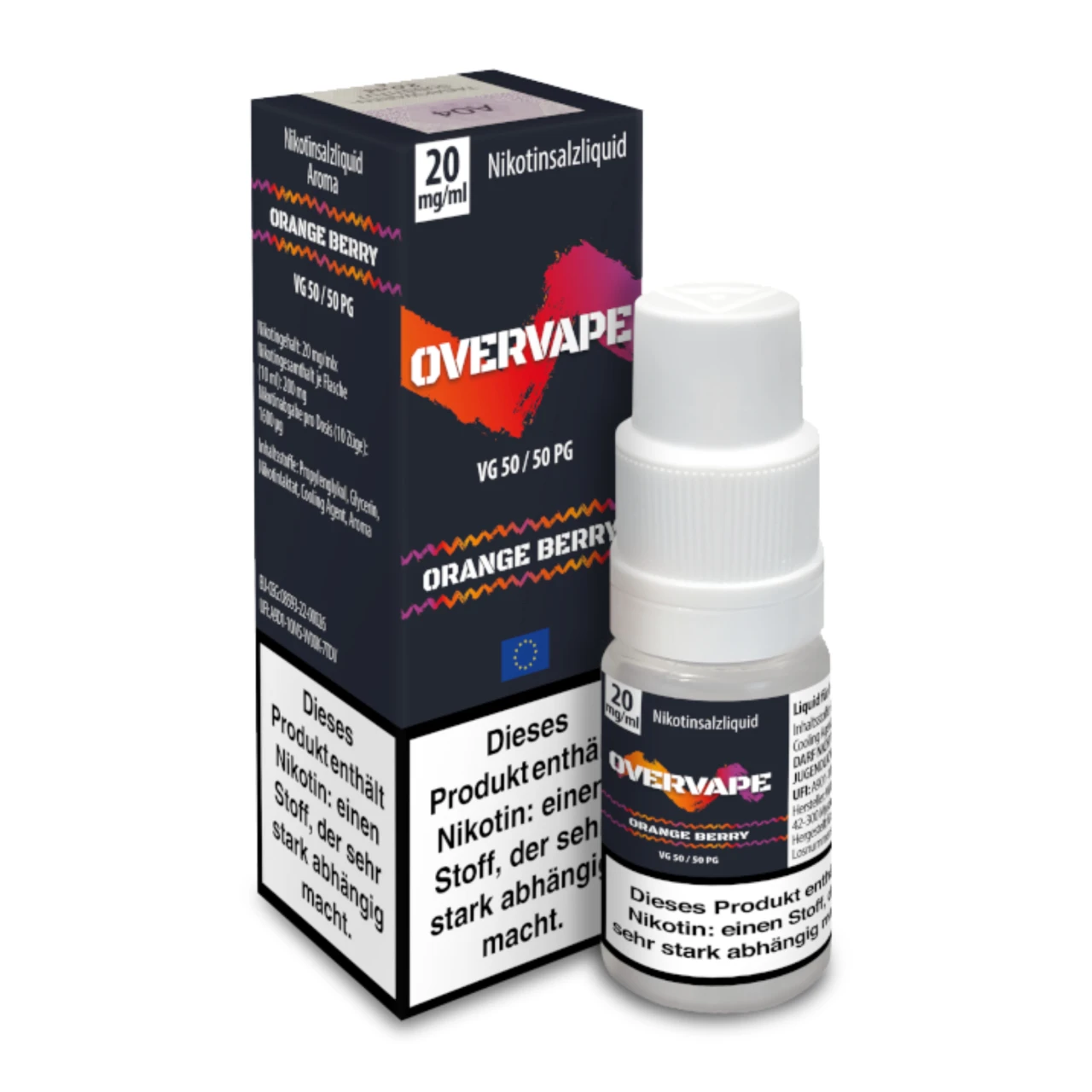 Overvape Orange Beerenmix (Orange Berry) Nikotinsalz, 10ml Overvape Orange Berry Nikotinsalz Liquid