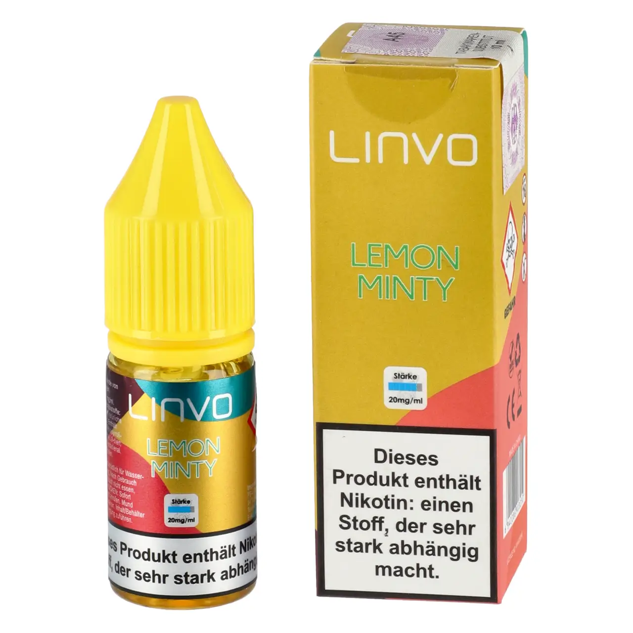Lemon Minty - Linvo Nikotinsalz Liquid für Mehrweg Vape - 10ml