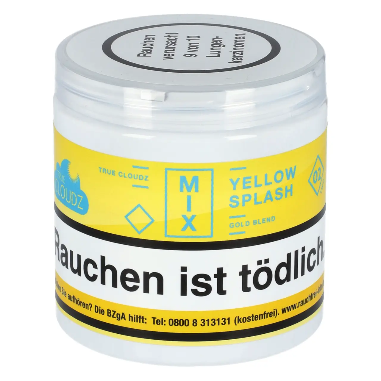 True Cloudz Mix Pfeifentabak Yellow Splash - Zitrone Ice - 75g