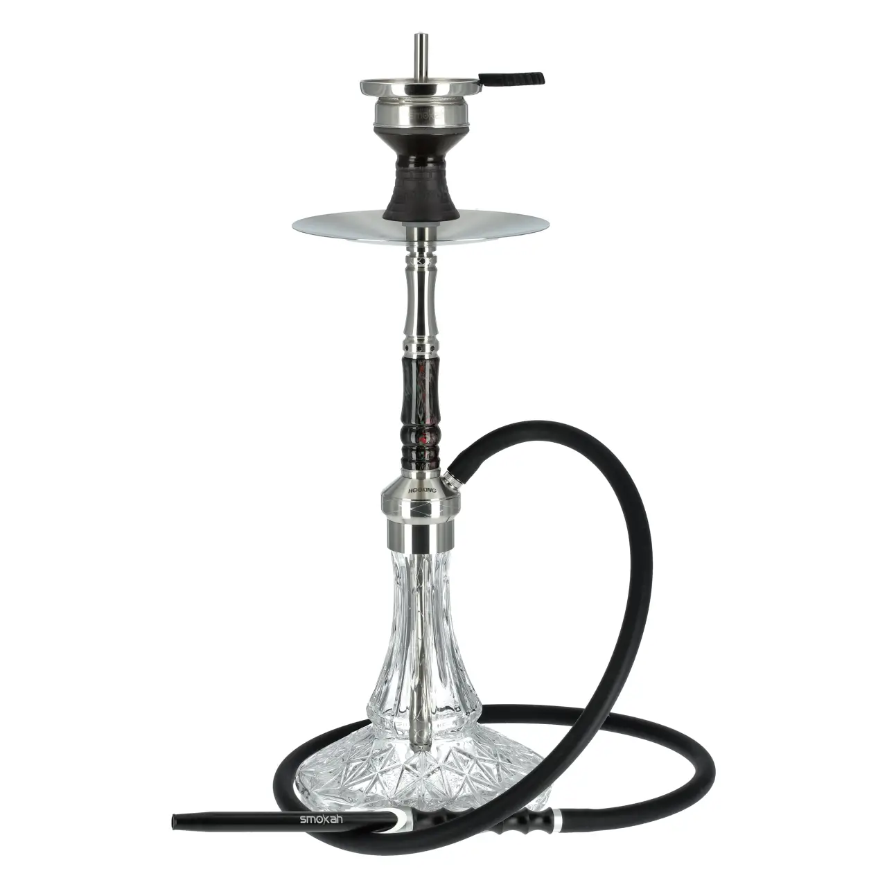Hooking Habibi Edelstahl Shisha Komplett-Set, 60 cm Hooking Habibi Shisha Black Bowl HK1