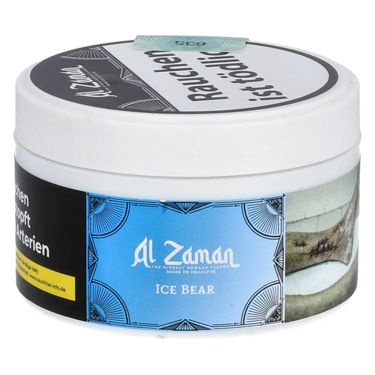 Al Zaman nikotinfreier Shisha Tabak Ice Bear - Eisbonbon - 25g