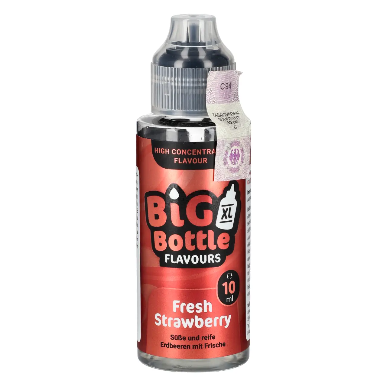 Big Bottle Aroma Longfill - Fresh Strawberry - süße und reife Erdbeeren mit Frische - 10ml Big Bottle Fresh Strawberry Aroma Longfill