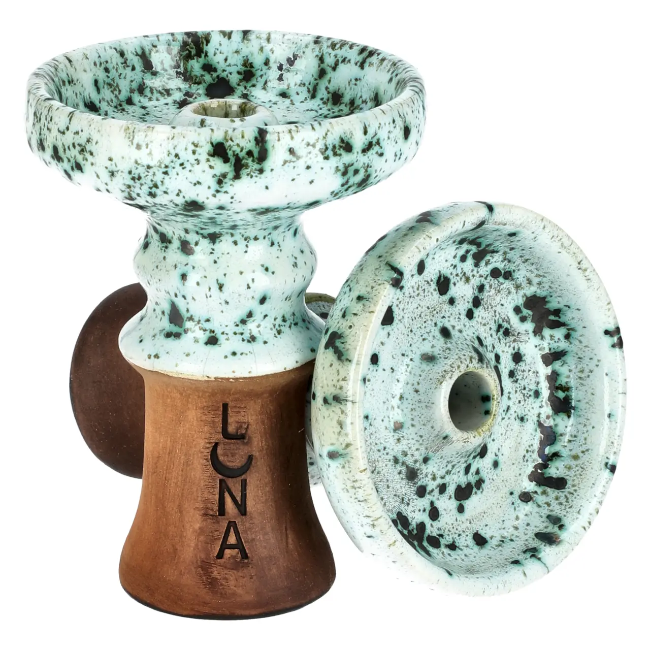 Luna Crater Phunnel Moldy Einlochkopf, White Luna Crater Phunnel Moldy von Vorne