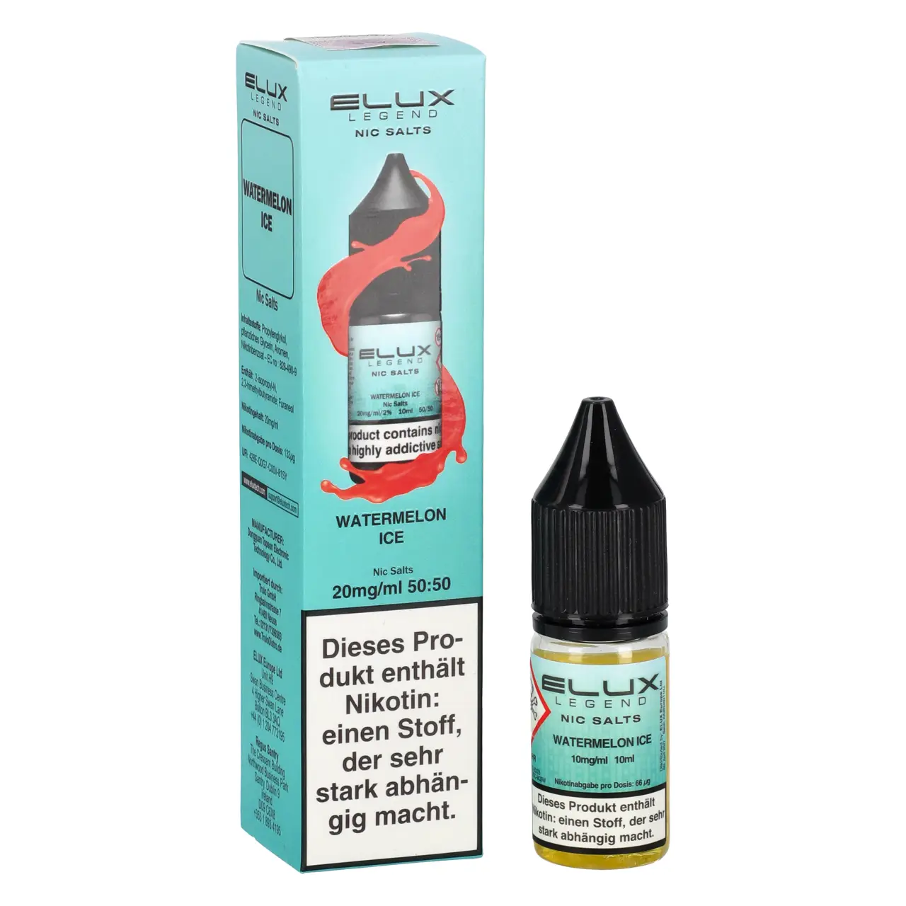 Elux Legend Watermelon Ice - kühle Wassermelone - Nikotinsalz Liquid 10ml