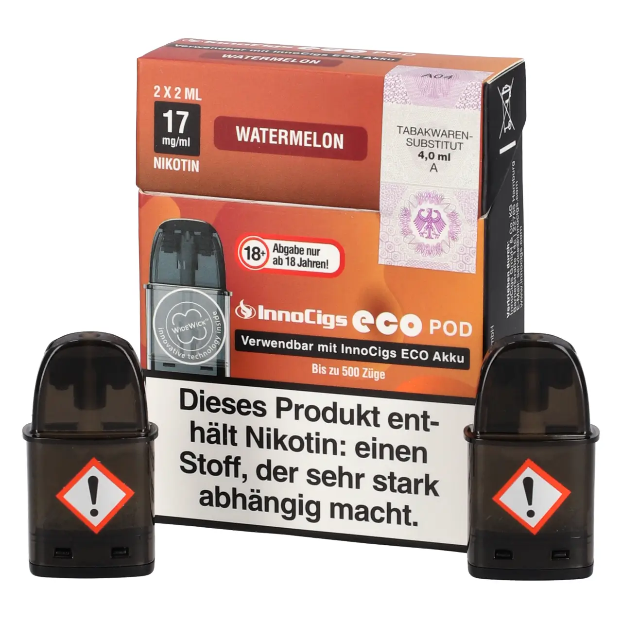 Watermelon - Innocigs Eco Pod befüllt mit 2ml Liquid - für ECO Akku - 2er Packung