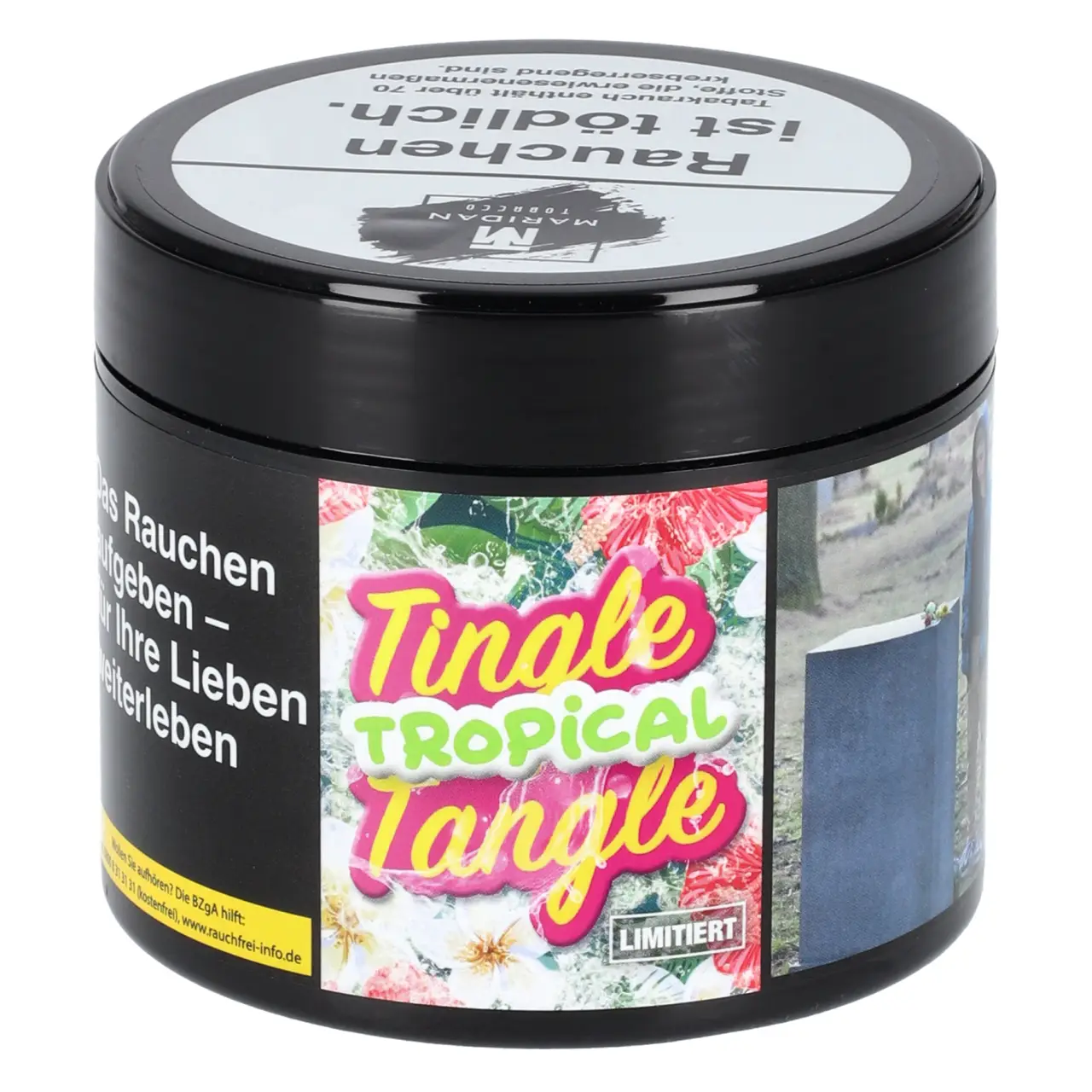 Maridan tropischer Früchtemix Grapefruit Limette Maracuja (Tingle Tangle Tropical) Shisha Tabak, 200g Tingle Tangle Tropical Shisha Tabak von Maridan Tobacco in der 200g Dose