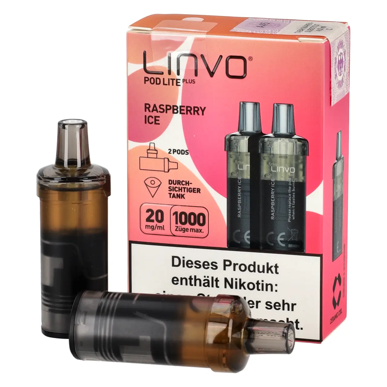 Raspberry Ice - Linvo Pod Lite Plus Prefilled Pod - 2er Packung