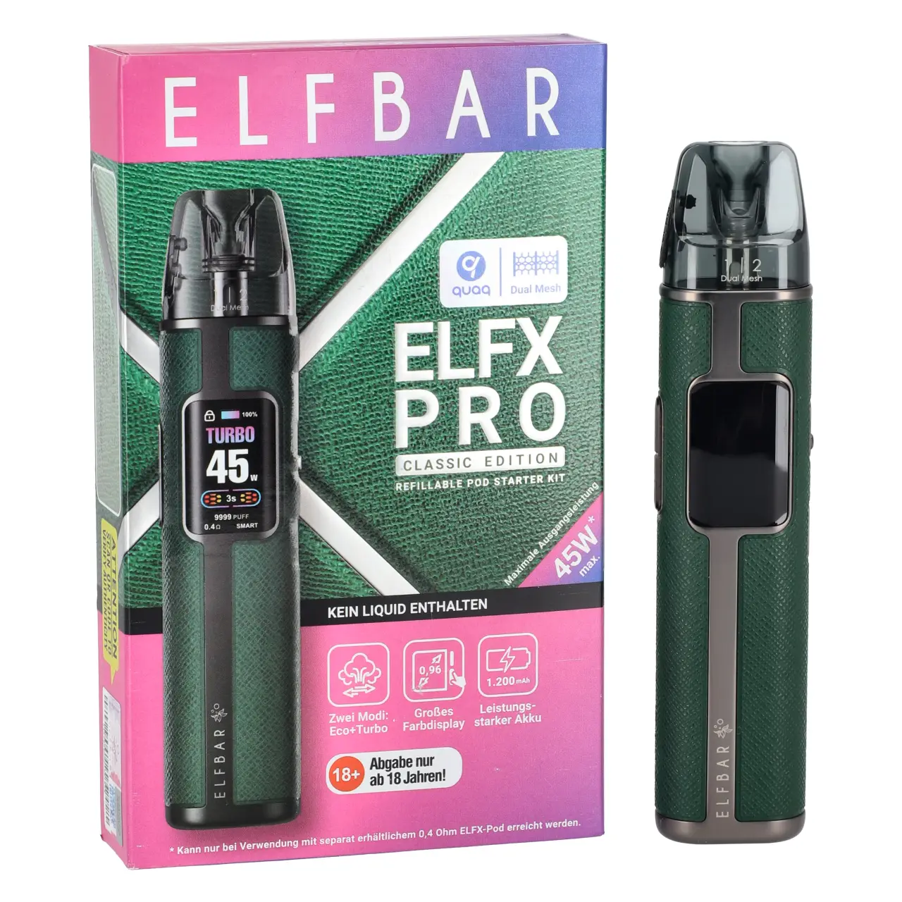Elfbar Elfx Pro E-Zigarette in Grün