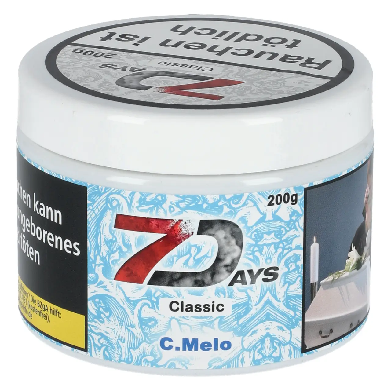 7 Days Classic Wassermelone Ice (C.Melo) Shisha Tabak, 200g 7 Days Classic C.Melo Shisha Tabak 200g Dose