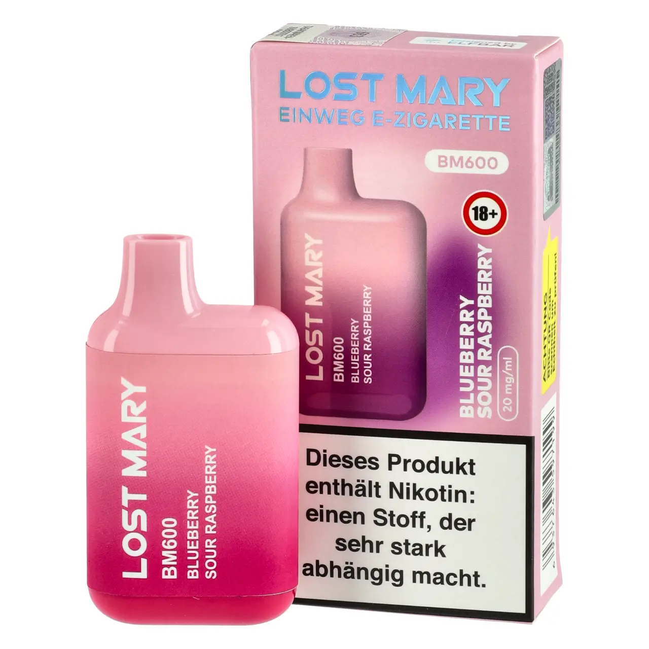 Lost Mary BM600 Blaubeere saure Himbeere (Blueberry Sour Raspberry) Einweg E-Shisha, 2ml Blueberry Sour Raspberry - Lost Mary Einweg Vape by Elfbar