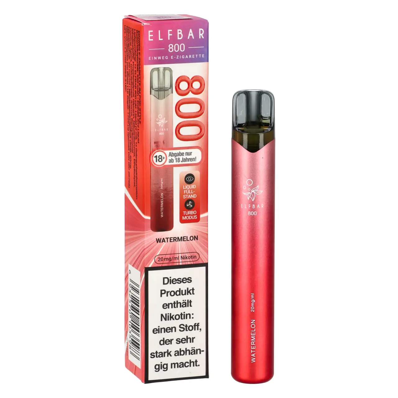 Elf Bar 800 Watermelon - Wassermelone - Einweg Vape, 2ml Liquid Elfbar 800 Watermelon Einweg Vape